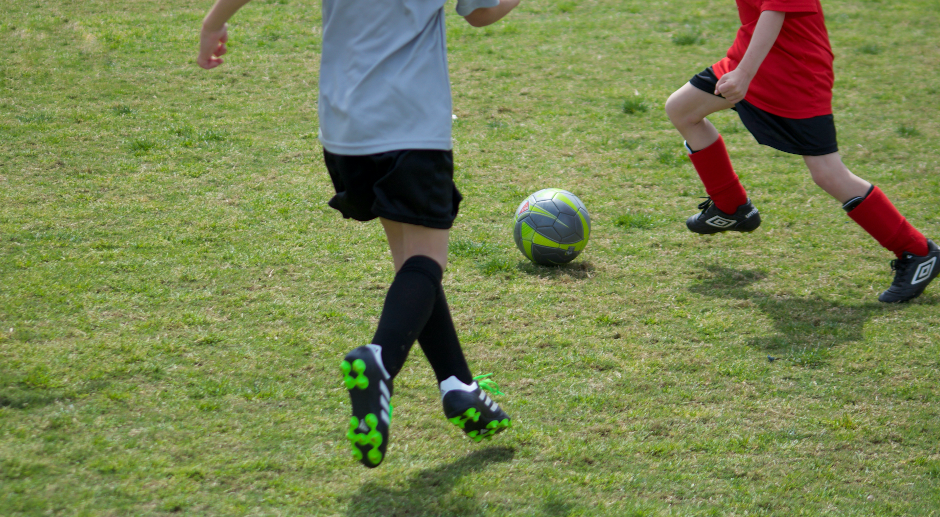 Kids playing football